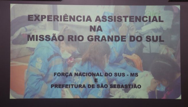 Enfermeiro de São Sebastião é voluntário no RS e faz palestra sobre sua experiência