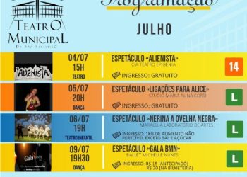 Prefeitura de São Sebastião oferece programação cultural diversificada no Teatro Municipal em julho