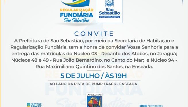 Prefeitura de São Sebastião entrega perto de 400 títulos de regularização fundiária para moradores da Costa Norte