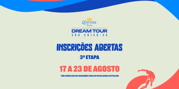 INSCRIÇÕES ABERTAS PARA A 3ª ETAPA DO CIRCUITO DREAM TOUR 2024 – PRAINHA, SÃO FRANCISCO DO SUL-SC