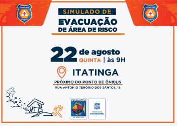 Defesa Civil de São Sebastião realiza simulado de evacuação de área de risco no Itatinga