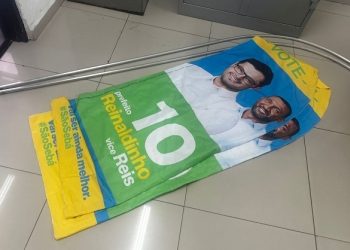 Com 48% nas pesquisas, campanha de Reinaldinho enfrenta sabotagens com desaparecimento de bandeiras em São Sebastião