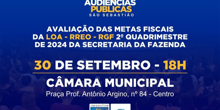 Prefeitura de São Sebastião realiza audiência pública para avaliar o cumprimento das metas fiscais do 2ª quadrimestre de 2024