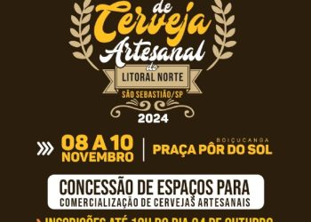 Prefeitura abre inscrições para concessão de espaços no Festival de Cerveja Artesanal de São Sebastião 2024