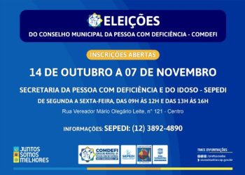 Conselho Municipal da Pessoa com Deficiência está com inscrições abertas para eleição de conselheiros