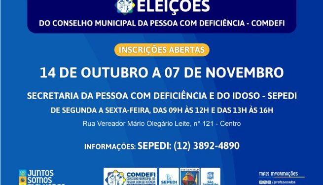 Conselho Municipal da Pessoa com Deficiência está com inscrições abertas para eleição de conselheiros