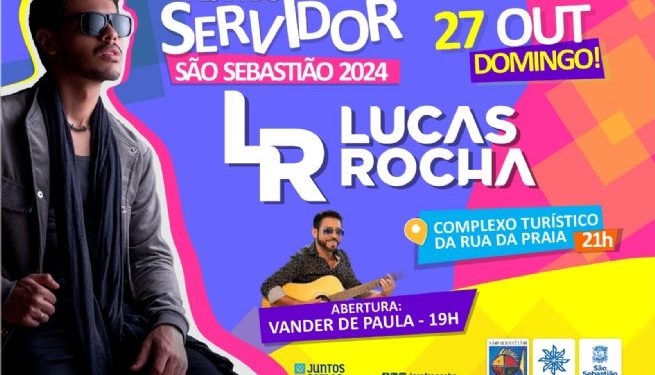 Prefeitura de São Sebastião traz Lucas Rocha para Festa do Servidor Público no domingo