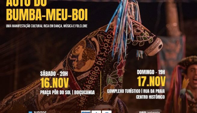 Rua da Praia e Praça Pôr do Sol recebem espetáculo ‘Auto do Bumba-Meu-Boi’ neste fim de semana