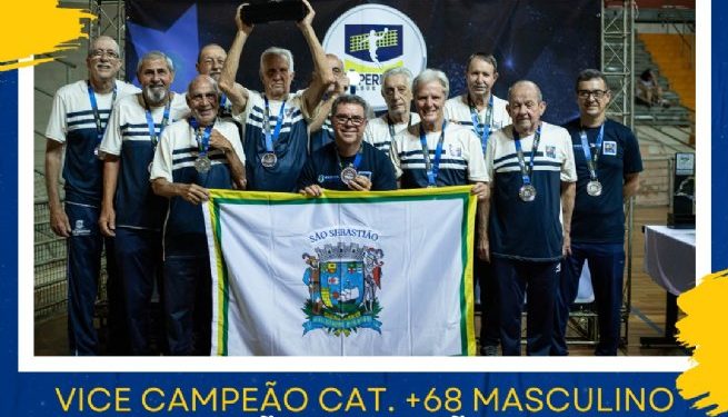 Equipe masculina de voleibol adaptado de São Sebastião é vice-campeã da Fase Estadual da Superliga da Melhor Idade
