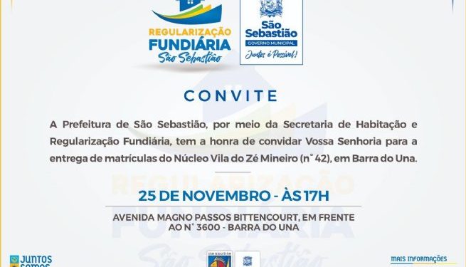 Prefeitura de São Sebastião entrega títulos de regularização fundiária para moradores da Vila do Zé Mineiro