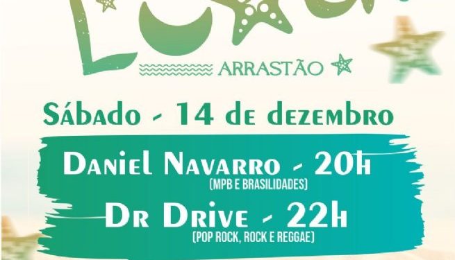 Luau promete animar a Praia do Arrastão com shows de Daniel Navarro e Banda Dr. Drive neste sábado