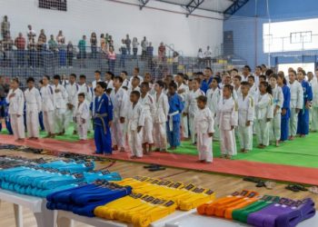 Torneio de Encerramento das Escolinhas da SEESP de Judô reúne alunos de vários bairros no Ginásio Municipal