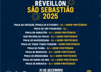 Prefeitura prepara grande festa de Réveillon com DJs e shows pirotécnicos nas praias de São Sebastião