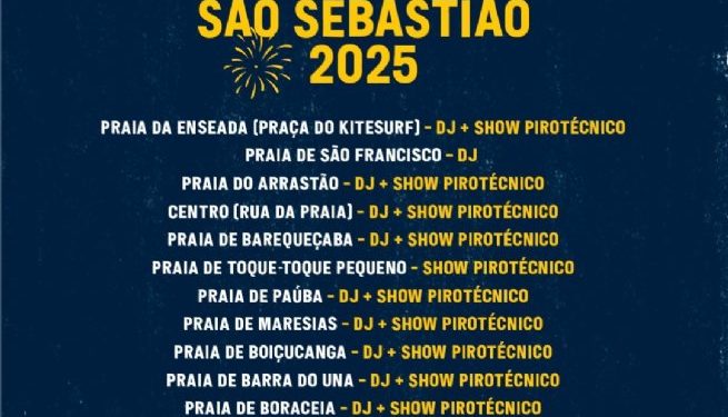 Prefeitura prepara grande festa de Réveillon com DJs e shows pirotécnicos nas praias de São Sebastião