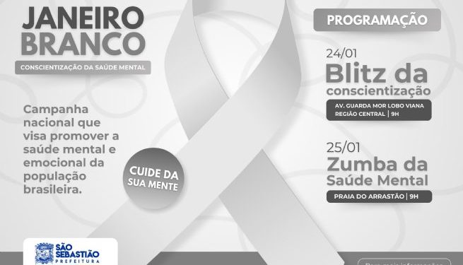 Prefeitura de São Sebastião promove ações de bem-estar e saúde mental no Janeiro Branco
