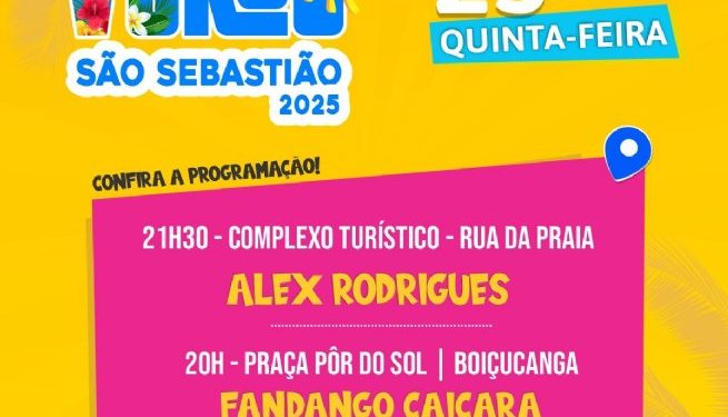 Prefeitura segue com shows musicais de artistas locais no Festival de Verão de São Sebastião