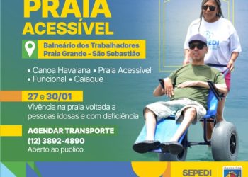 Sepedi e Sesau organizam ações do ‘Janeiro Branco’ na Praia Acessível