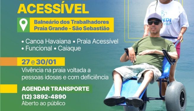 Sepedi e Sesau organizam ações do ‘Janeiro Branco’ na Praia Acessível