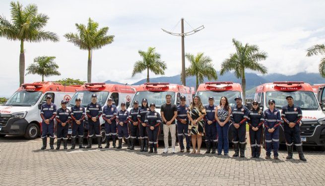 São Sebastião recebe 10 novas ambulâncias para frota de saúde municipal