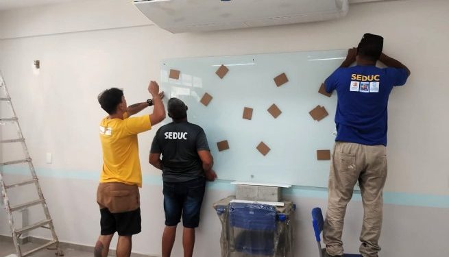 Unidades escolares passam por manutenções antes do início do ano letivo