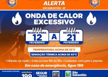 Prefeitura de São Sebastião orienta população para ondas de calor