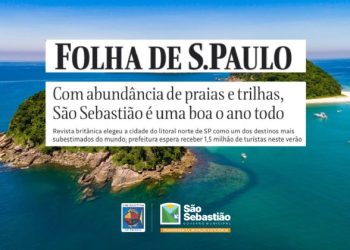 Município de São Sebastião é destaque na capa do Jornal Folha de S.Paulo