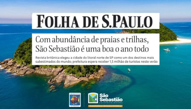 Município de São Sebastião é destaque na capa do Jornal Folha de S.Paulo