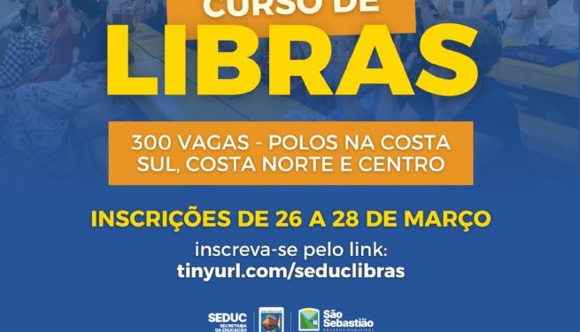 Educação de São Sebastião abre inscrições para curso gratuito de Libras com 300 vagas