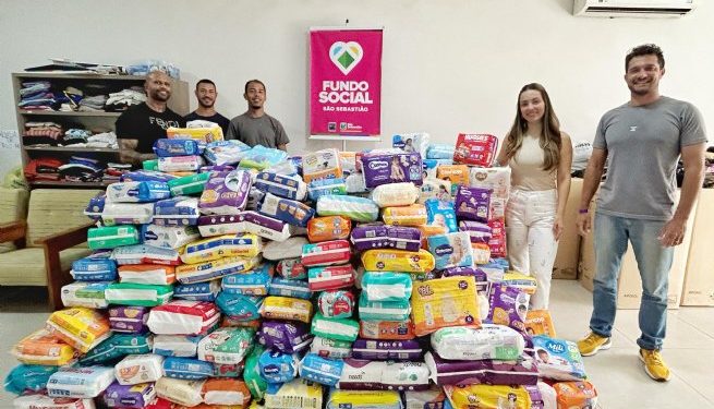 Fundo Social de São Sebastião recebe doação de fraldas da Secretaria de Esportes