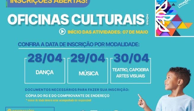 Prefeitura de São Sebastião abre inscrições para Oficinas Culturais gratuitas a partir de 28 de abril