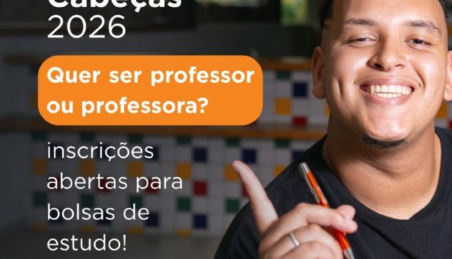Projeto Melhores Cabeças oferece bolsas de estudo integrais para alunos de escolas públicas que queiram ser professor