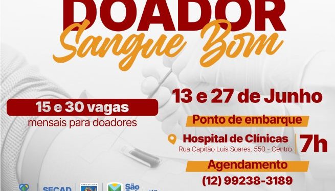 Campanha ‘Doador Sangue Bom’ incentiva doação voluntária pela população em geral e pelos servidores municipais