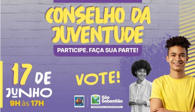 São Sebastião elege Conselheiros da Juventude em 17 de junho com voto aberto à população