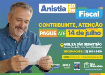 Prefeitura de São Sebastião prorroga Anistia Fiscal até 14 de julho