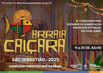 Inscrições para concessão de estandes no Arraiá Caiçara de São Sebastião 2025 seguem até 23 de junho