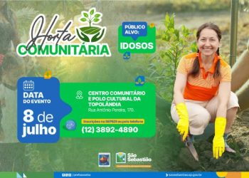 Prefeitura de São Sebastião promove horta comunitária com idosos
