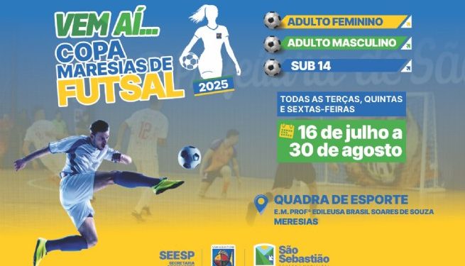 Copa Maresias de Futsal 2025 começa na quarta-feira com clássico na primeira rodada