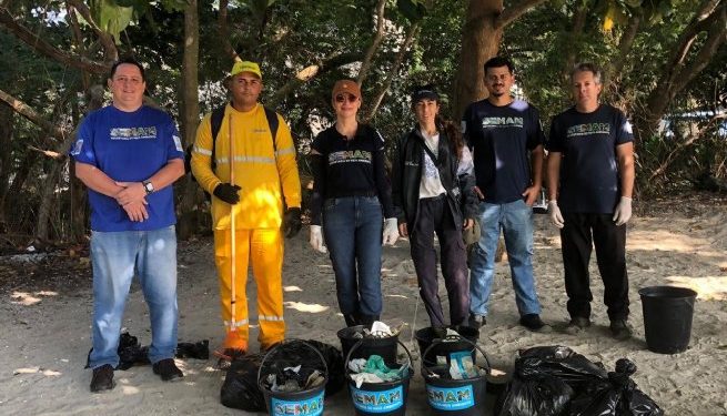 Mais de 90 kg de lixo são removidos do Mangue do Araçá durante Semana de Limpeza dos Manguezais