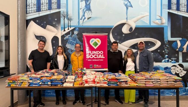 Fundo Social de São Sebastião recebe mais de 370 kg de alimentos arrecadados em eventos culturais no Teatro Municipal