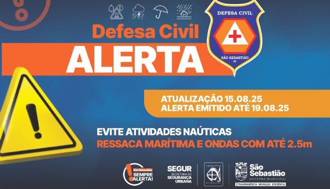 Marinha alerta para ressaca e ondas de até 2,5 metros no final de semana
