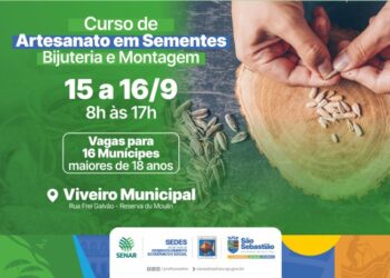 Prefeitura de São Sebastião disponibiliza curso gratuito de Artesanato em Sementes – Bijuteria e Montagem