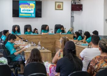 Jovens vereadores participam de sessão ordinária do Parlamento Jovem