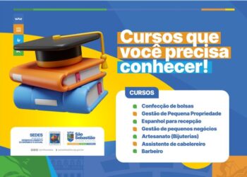 Prefeitura de São Sebastião oferece cursos gratuitos na região central e na Costa Norte em diversas ocupações