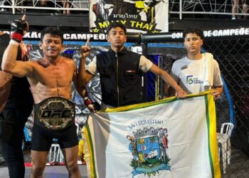 São Sebastião conquista cinturão do Arena World Championship MMA 2025 com Alan Du Bugre