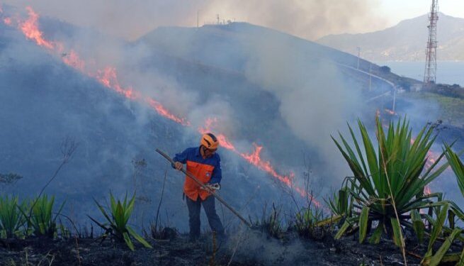 Defesa Civil atua em combate a incêndio no Porto GrandeDefesa Civil atua em combate a incêndio no Porto Grande