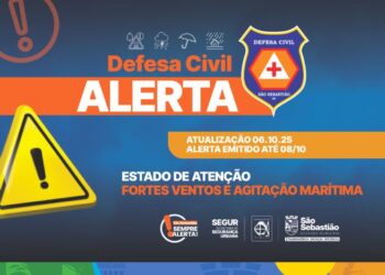 Defesa Civil e Marinha alertam sobre ventos fortes e agitação marítima