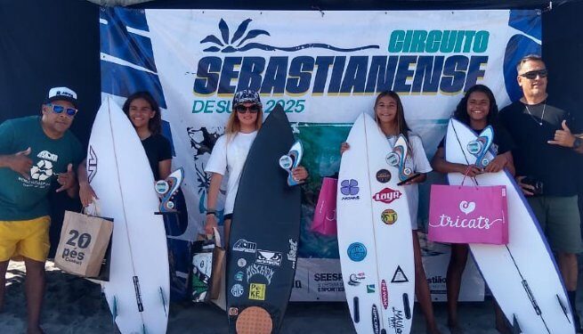 Jovens talentos largam na frente na disputa da 1ª Etapa do Circuito Sebastianense de Surf Categoria de Base
