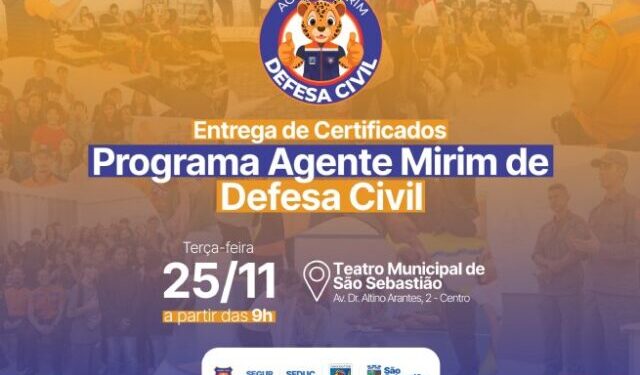 Prefeitura de São Sebastião realiza formatura do programa ‘Agente Mirim da Defesa Civil’