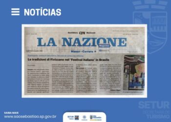 Festival Italiano de São Sebastião ganha destaque em jornal italiano