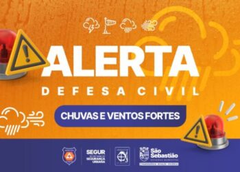 Defesa Civil alerta para possibilidade de chuvas e ventos fortes entre terça a quinta-feira